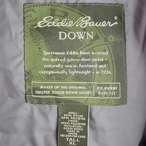 Eddie Bauer Vest Quilted Goose Down Vtg Size Mens XLT Tall Red Faded Puffer - Picture 6 of 14